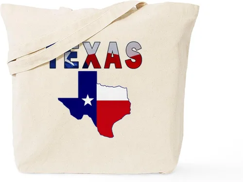 Vista 9 de CafePress Bolsa de mano de la bandera de Texas, bolsa de lona natural, bolsa de compras reutilizable