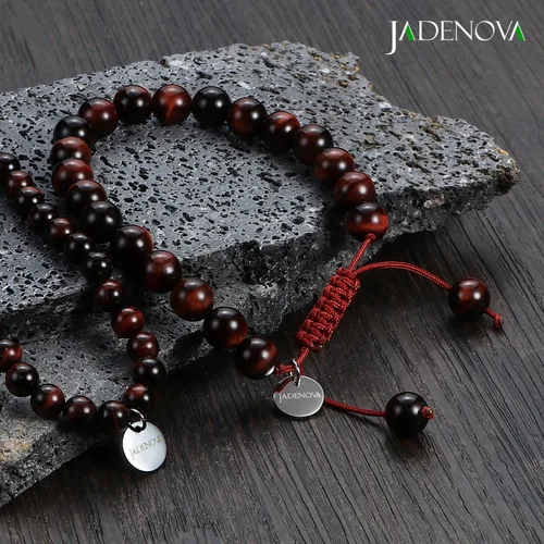 Vista 6 de JADENOVA - Brazalete de piedras de yoga para parejas