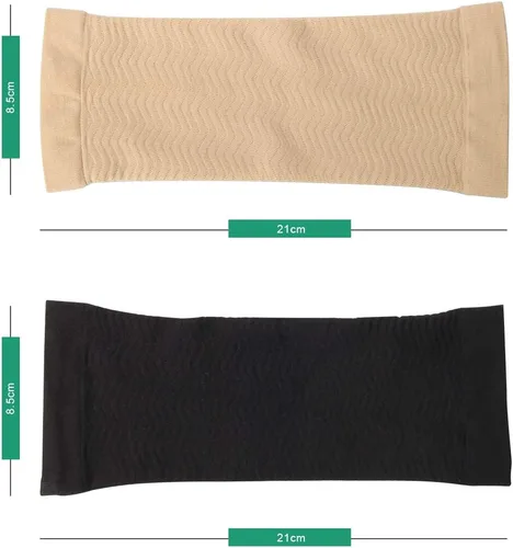 Vista 5 de adecco LLC 2 Par Brazo de Compresión de adelgazamiento Shaper ayuda a tono Forma superior Armas Sleeve