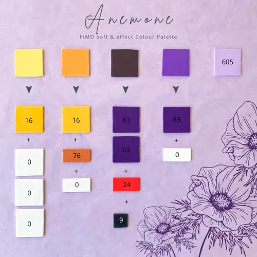 Vista 3 de FIMO Soft & Effect - Arcilla polimérica para modelar horno - 2.01 oz - Juego de 8 - The Anemone Collection