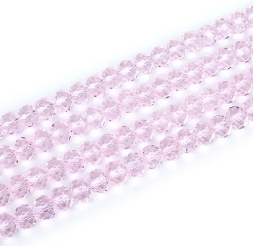 Vista 32 de 500 piezas de cuentas de cristal checo facetadas rondelle de 4 mm, pequeñas y diminutas, espaciadoras a granel, color amatista púrpura para hacer