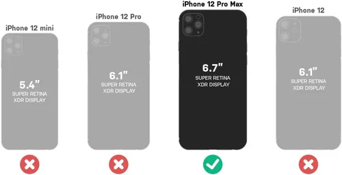 Vista 2 de OtterBox Funda transparente con borde de agarre colorido para iPhone 12 Pro Max - Cristal negro (transparente/negro)