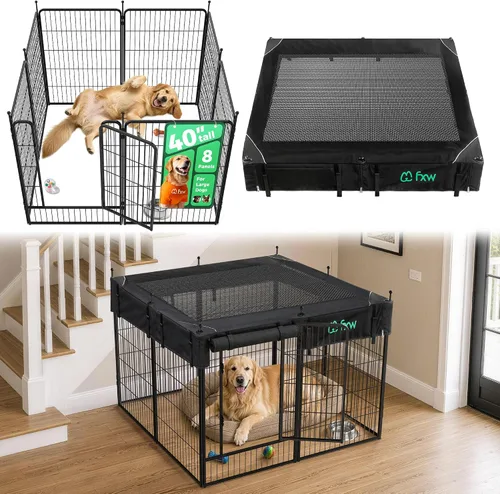 Vista 57 de FXW Rollick - Corralito para perros para patio, campamento con casa rodante, patentado, 24 pulgadas, 2 paneles Fácil instalación, resistente