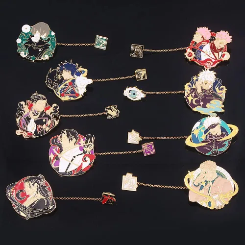 Vista 6 de JJK Megumi & Gojo Enamel Pin - Anime Figure Pins - Christmas Gifts for Kids Girls Teens Women Men and Anime Lovers