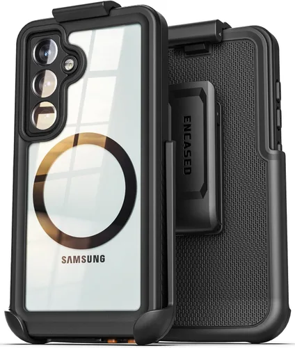 Vista 10 de Encased Funda impermeable para cinturón diseñada para Samsung Galaxy S24 Plus, funda protectora de cuerpo completo con protector de pantalla