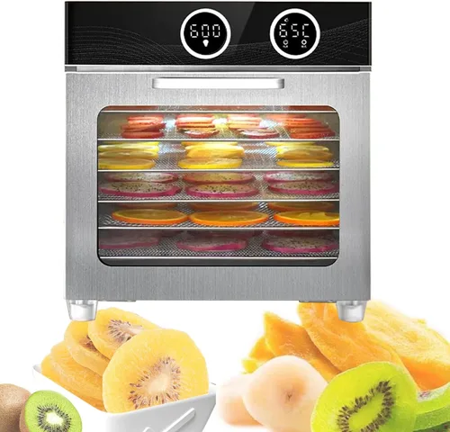 Vista 11 de Deshidratador de alimentos con perilla inteligente de pantalla digital, para carne seca, fruta, carne, hierba, carne de res, champiñones, secadora