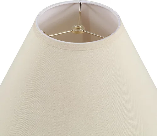 Vista 4 de Aspen Creative 32269 Pantalla de lámpara de construcción de araña con forma de imperio de transición en color beige, 16 pulgadas de ancho