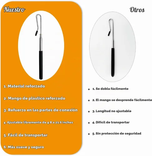 Vista 3 de 2 varillas de control de marionetas de mano ajustables, mango de marioneta de 21 pulgadas, varilla de control de metal, accesorio de marionetas