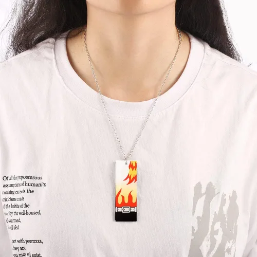 Vista 7 de Ucilon Juego de 9 collares de Demon Slayer de anime, Tanjiro para hombres y niños, Kimetsu No Yaiba Hanafuda, collar de anime para mujeres y niñas