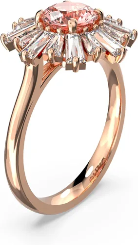 Vista 2 de Swarovski Sunshine Ring Collection, Pink Crystals, Rose Gold Tone Finish