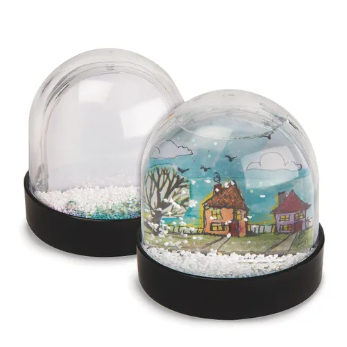 Vista 2 de S&S Worldwide Color-Me - Kit de globos de nieve, crea tu propio diseño incl. Inserta, llena, agita y disfruta de la caída de la nieve! Artesanía