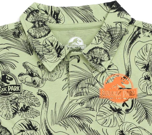 Vista 7 de Jurassic Park T-Rex - Polo y pantalones cortos para niños pequeños y grandes