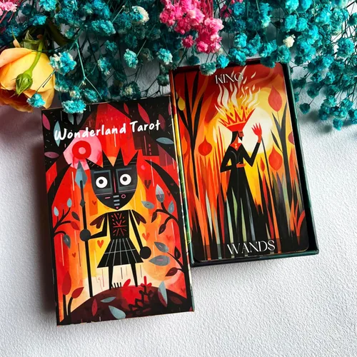 Vista 3 de Baraja de Tarot Tzxamsez Wonderland, Cartas de Tarot para Principiantes, Cartas de Adivinación