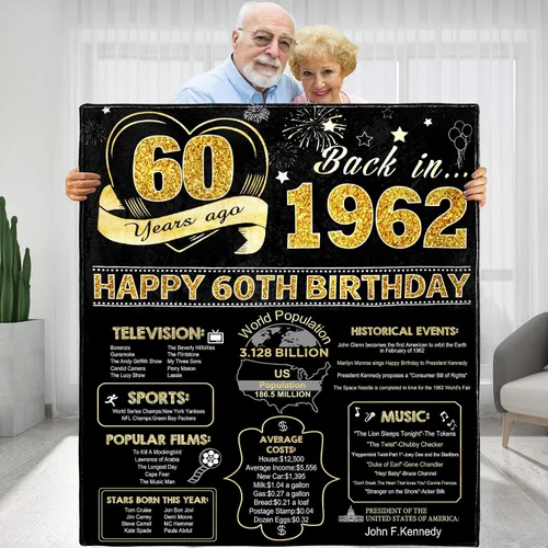 Vista 6 de Back in 1933 - Manta de cumpleaños personalizada para abuela, abuelo, ideas de regalos de cumpleaños para esposa, marido, mamá, papá, amigos, manta