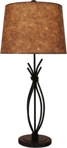 Vista 2 de Furniture Barn USA Lámpara de mesa pequeña de hierro óxido Herrumbre