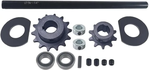 Vista 5 de Eje de gato Go Kart Minibike Kit completo de eje de gato 3/4" X 10" Cadena 40/41/420