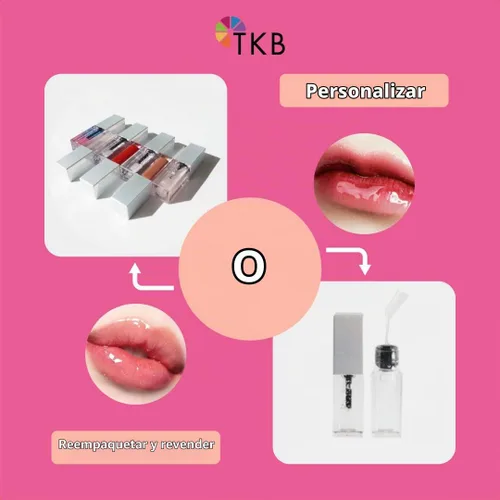 Vista 4 de Base para brillo de labios TKB (Flexagel M) Hidratante, alto brillo, cristalina, vegana y libre de crueldad Fabricada en Estados Unidos.
