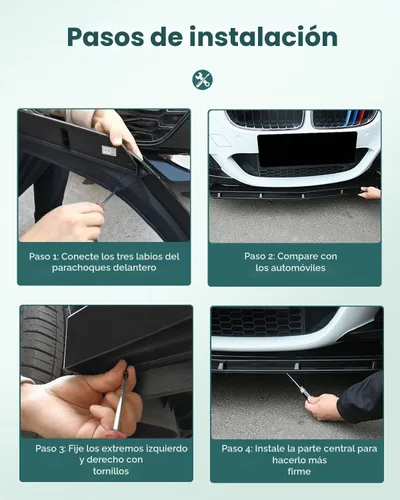 Vista 7 de SCITOO Alerón de borde delantero con acabado en negro brillante, compatible con Dodge Charger 2011-2014