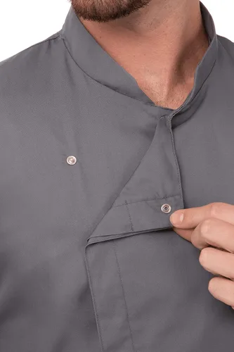 Vista 4 de Chef Works Abrigo de chef Lansing para hombre