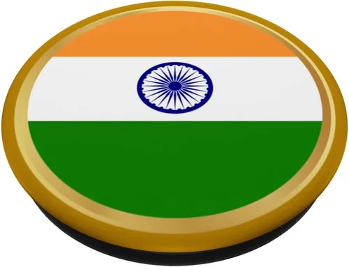 Vista 2 de Bandera india de la bandera india del orgullo indio PopSockets intercambiable PopGrip