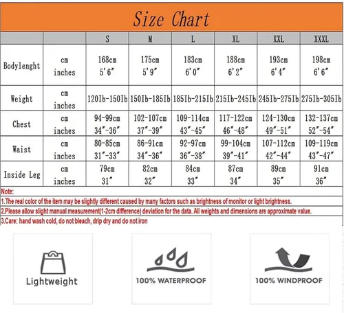Vista 7 de Rizzon Traje de lluvia de pesca para hombre, impermeable, para vela, pantalones con capucha