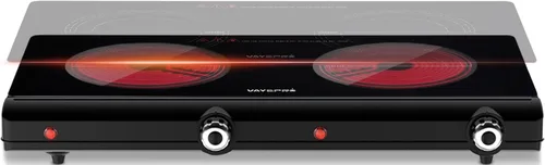 Vista 8 de Vayepro Placa caliente de 1500 W, estufa eléctrica portátil, estufa eléctrica individual, quemador portátil para cocinar, estufa para dormitorio
