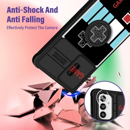 Vista 3 de Funda para teléfono Samsung Galaxy A54 5G 2 en 1 para hombres y niños, linda funda divertida y divertida para adolescentes, niños, videojuegos