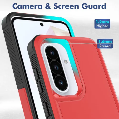 Vista 50 de Jeylly Compatible con Samsung Galaxy A22 5G Funda, Funda Samsung A22 5G con 2pcs protectores de pantalla de vidrio templado