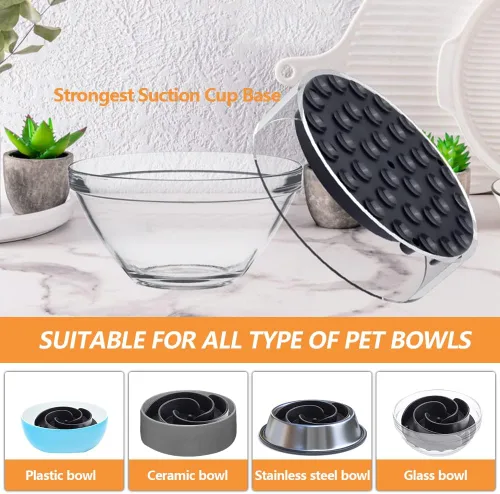 Vista 6 de Inserto de Cuenco de Alimentación Lenta para Perros, Cuenco de Comida de Silicona Suave Animire para Perros de Tamaño Pequeño, Mediano y Grande