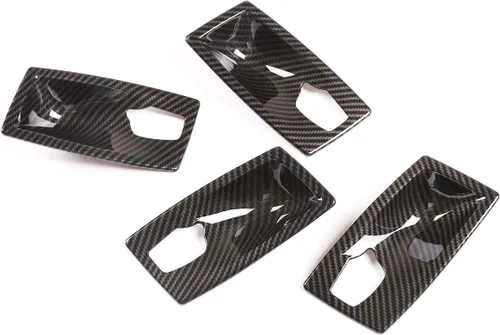 Vista 4 de Adhesivo ABS para manija de puerta interior de automóvil para BMW Serie 5 E60 2006-2009 Accesorios de automóvil (fibra de carbono, 2004-2005)