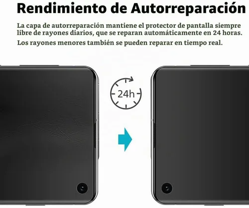Vista 5 de [Paquete de 2 protectores de pantalla de privacidad para Galaxy S10 5G, protector de pantalla híbrido antiespía PET EPU, compatible con huellas