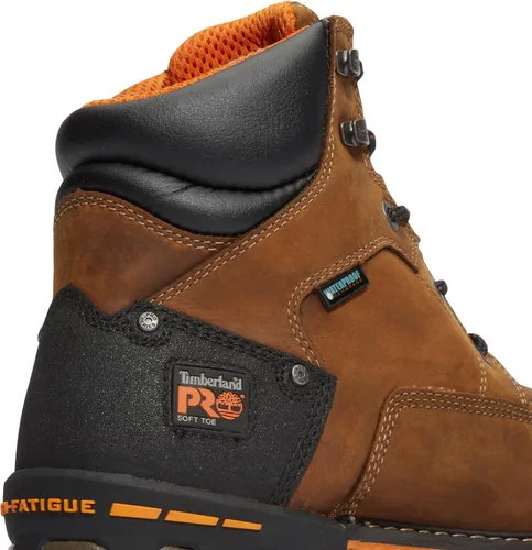 Vista 8 de Timberland PRO botas de trabajo para hombre Boondock de 6.0 pulgadas, con puntera suave, impermeables, industriales, Marrón