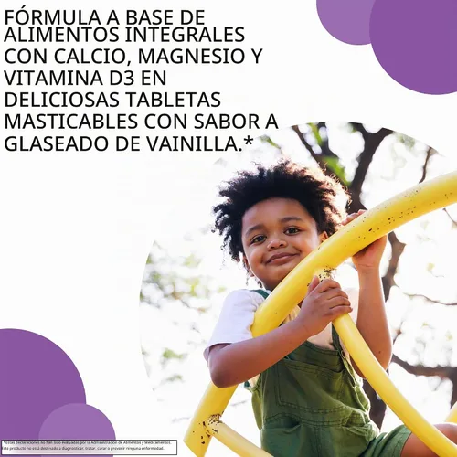 Vista 4 de Super Earth Rainforest Animalz: calcio, magnesio y vitamina D3, sabor vainilla natural, 90 masticables, 743715001961, 1, 1