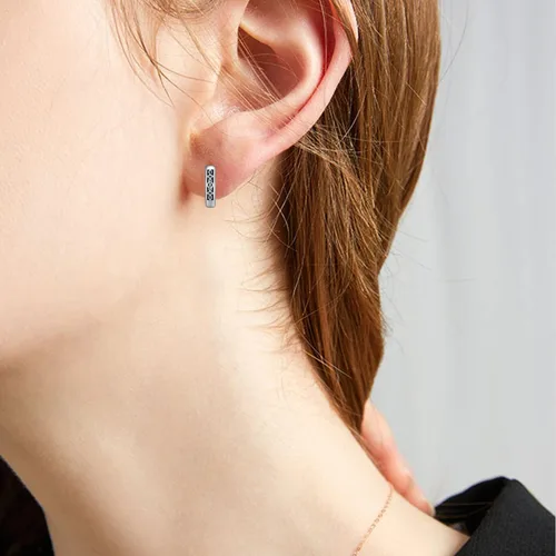 Vista 2 de Viking Hoop Earrings 925 Sterling Silver Viking Earrings for Men Small Huggie Hoop Earrings Jewelry Gift for Women Men