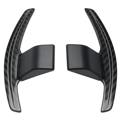 Vista 2 de Cubierta de fibra de carbono real para volante de cambio extendida compatible con BMW F01 F02 F06 F07 F10 F13 F15 F20 F21 F30 F45 F48 F80 F83 I12 M2