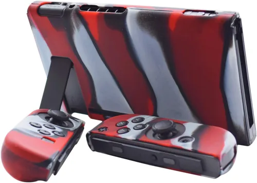 Vista 3 de Hikfly Juego de funda protectora de piel de gel de silicona antideslizante compatible con Nintendo Switch de 6.2 pulgadas (2017) consolas