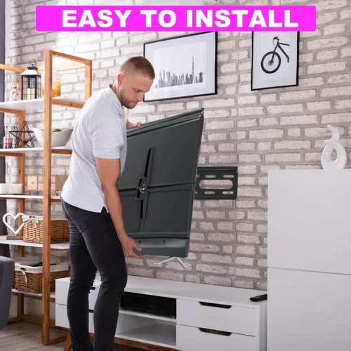 Vista 7 de Soporte de pared para TV de 32 pulgadas, monitor de pantalla plana BRAKCET pequeño soporte de 14-42 pulgadas, ultra delgado y ahorro de espacio
