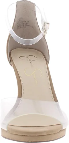 Vista 3 de Jessica Simpson Women's Daisile Faux Leather Ankle Strap Stiletto Heeled Sandal