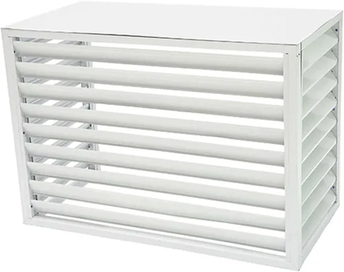 Vista 11 de Cubierta de aire acondicionado para ventana al aire libre, de aluminio, resistente a la intemperie, cubierta de protección central de aire