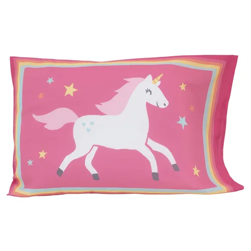 Vista 5 de CARTERS - Juego de ropa de cama de 4 piezas con diseño de unicornio arcoíris, rosa, aguamarina, blanco