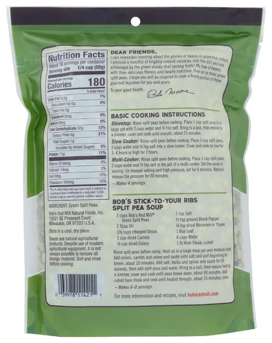 Vista 2 de Bobs Red Mill Green Split Peas, 29 oz