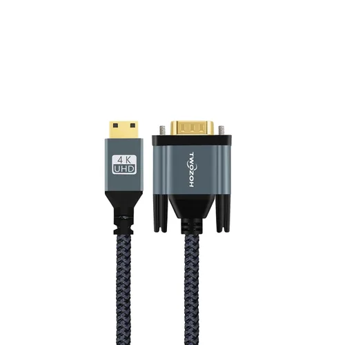 Vista 6 de Twozoh Cable micro HDMI a VGA de 3.3 pies, chapado en oro y trenzado Micro HDMI VGA (hombre a macho) compatible con 1080P 720p compatible