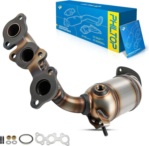 Vista 40 de PHILTOP Convertidor Catalítico de Ajuste Directo para Murano 2009 2010 2011 2012 2013 2014 3.5L, Cáscara de Acero Inoxidable Aluminio 203-1010