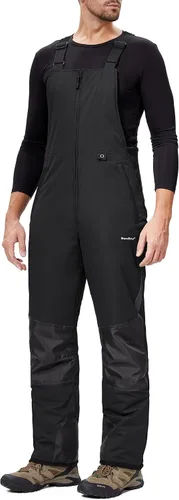 Vista 9 de BenBoy Pantalones de esquí para hombre, impermeables, softshell Negro