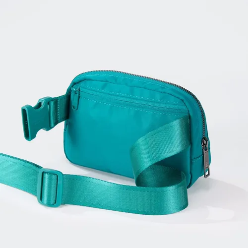 Vista 4 de Pander Everywhere - Riñonera para mujer, cangureras de moda, bolsas cruzadas, bolsa de cinturón para todas partes con correa ajustable, Verde Kelly