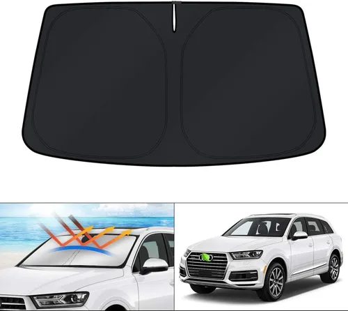 Vista 29 de KUST Parasol para parabrisas para BMW X1 F48 2016, 2017, 2018, 2019, 2020, 2021, 2022, accesorios de ajuste personalizado, parasol plegable