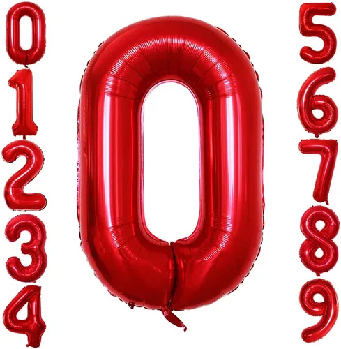 Vista 216 de Goer, conjunto de globos de papel aluminio para decoraciones de cumpleaños, globos de las letras de feliz cumpleaños y de números Oro
