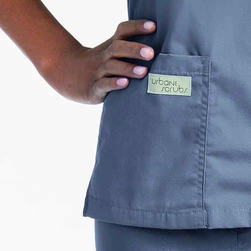 Vista 6 de Landau Urbane Scrubs 9534 - Camiseta cruzada para mujer con doble bolsillo