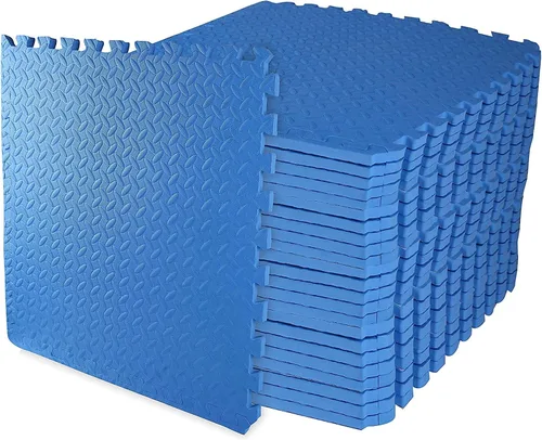 Vista 10 de BalanceFrom Tapete de ejercicio tipo rompecabezas con baldosas entrelazadas de espuma EVA para MMA – Ejercicio – Una pulgada de grosor, 24 pies