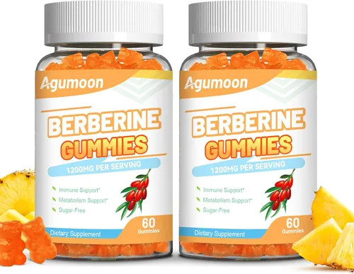 Vista 9 de Gomitas de berberina de 1200 mg, suplemento de berberina de alta potencia con canela de Ceilán para el sistema inmunológico y el metabolismo, sin